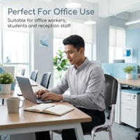 Chaise de bureau confortable en maille avec accoudoirs résistants aux chocs, structure en acier anti-basculement et siège respirant pour poste de travail