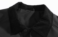 Veste coupe-vent en polyester avec logo personnalisé Vestes d'autocar unisexes à col revers et design ample