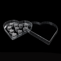 Boîte Cadeau en Plastique PET Transparente en Forme de Cœur Personnalisable et Écologique, Fourniture Directe Usine, Procédé Blister