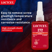LOCTCET 272 Verrouillage de filetage à haute résistance et résistant aux hautes températures 50ml Agent de blocage de filetage adhésif instantané Colle liquide