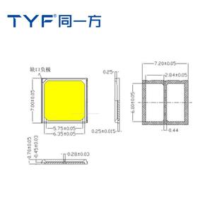 따뜻한 흰색 및 흰색 방출 색상을 가진 높은 광 효율 5W SMD <span class=keywords><strong>LED</strong></span> 칩 <span class=keywords><strong>7070</strong></span> 54V 입력 전압 LM 발광 플럭스 - Product Image 3
