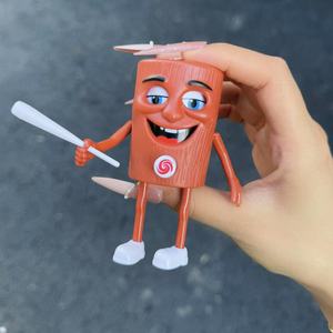 Portachiavi Italian Brain Rot Tungtungtung Sahur, Giocattolo da premere con le dita, Figura animale, Giocattoli portachiavi cambia-faccia Brain Rot - Product Image 3