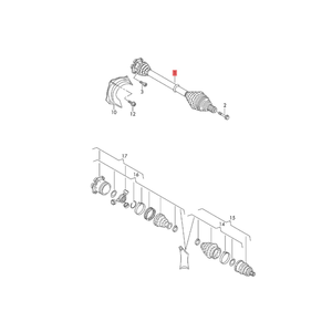Ensemble de joint de <span class=keywords><strong>CV</strong></span> d'essieu <span class=keywords><strong>CV</strong></span> avant gauche ou droit pour <span class=keywords><strong>Audi</strong></span> Q5 SQ5 A6 A7 A8 S6 S7 S8 & RS7 - Product Image 6