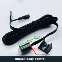 Interrupteur à capteur de porte double centralisé, contrôle tactile sans contact IR, détection de mouvement pour les lumières LED de la cuisine, armoire, 12-24V