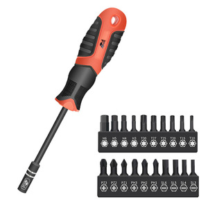 Set di cacciavite Phillips magnetico 11-in-1 multifunzione con manico in plastica a cricchetto industriale e punte a stella - Product Image 5
