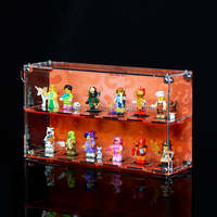 Boîte de présentation en acrylique transparente rotative magnétique personnalisée, cube, mini vitrine murale en acrylique pour figurines