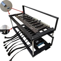 Support de carte graphique de minage MicroATX Mid Tower avec 7 emplacements d'extension pour utilisation professionnelle multi-cartes graphiques