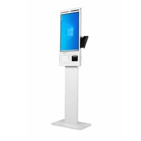 Terminal de paiement en libre-service intérieur à écran tactile XTD 15,6 pouces avec lecteur de codes-barres SDK, terminal sur pied 21,5 pouces, Intel Core i5
