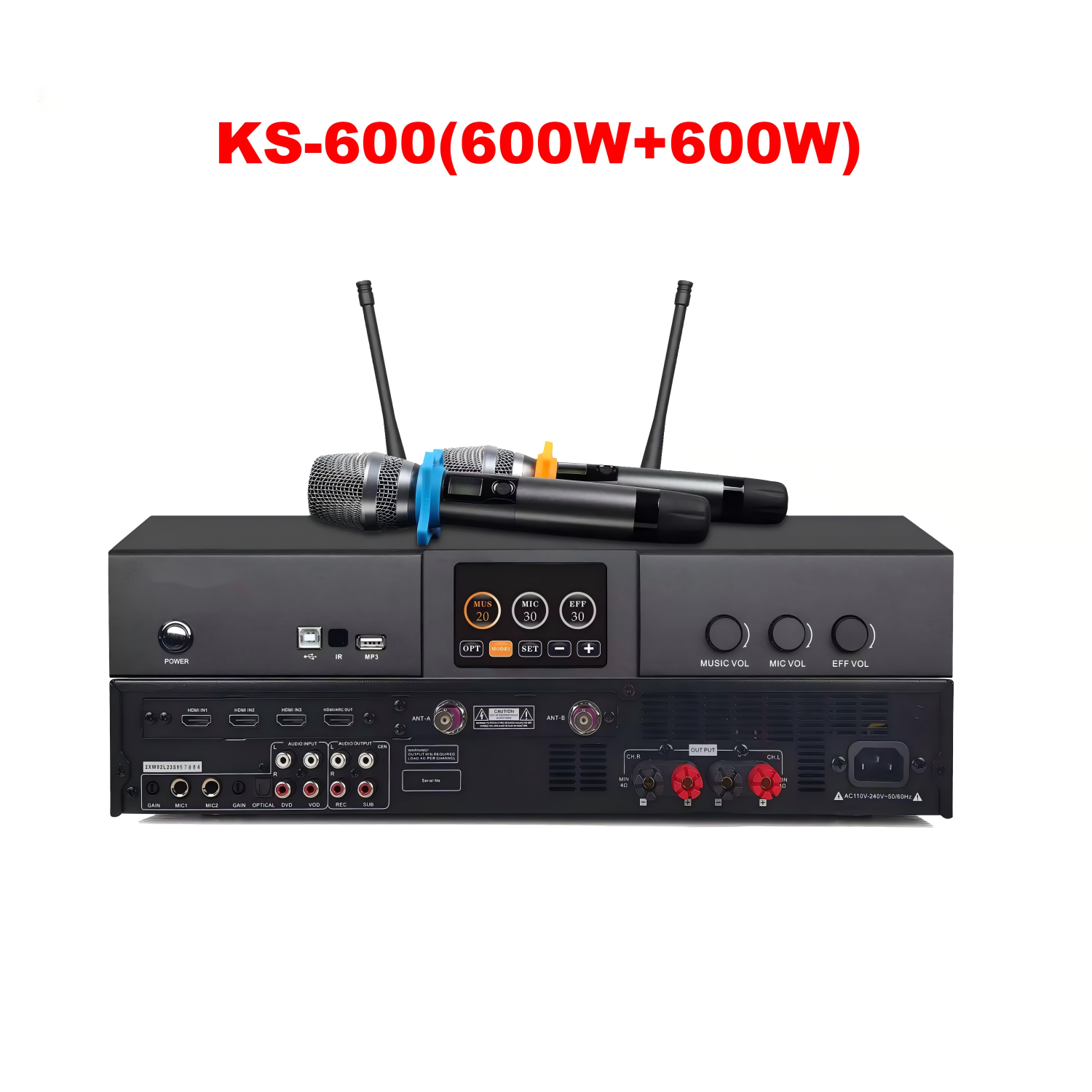 Negro-600W EE. UU.