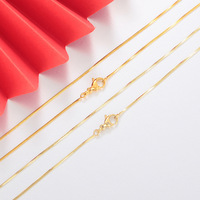 Collier de bureau quotidien plaqué or 14 carats, ultra fin, poli miroir, chaîne serpent, anti-décoloration, vente chaude directe usine, tendance