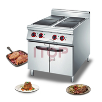 Cuisinière à 4 brûleurs en vente chaude, équipement de cuisine de bonne qualité, cuisinière électrique avec combinaison d'armoires