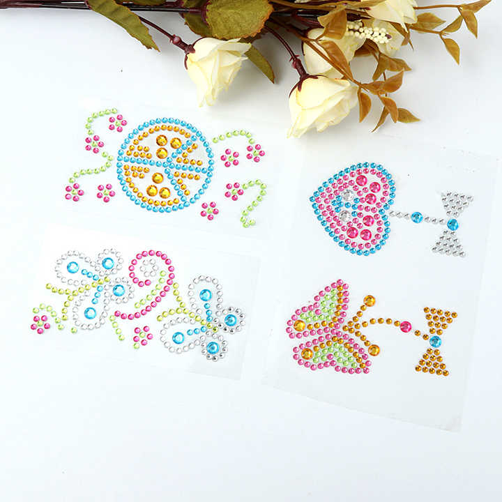Custom Crystal Stickers Sheet Rhinestone Sticker Sheet Adhesive Gem ...