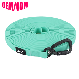 Laisse pour <span class=keywords><strong>chien</strong></span> de luxe en PVC et PET, motif uni, 5m 10m, imperméable, avec rubans et <span class=keywords><strong>mousqueton</strong></span> en alliage d'aluminium - Product Image 1