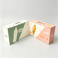 Cajas de Cartón Corrugado Impresas Personalizadas, Ecológicas, para Bebidas, Paquete de 6/8, Caja de Embalaje para Entrega de Cerveza, Refrescos, Jugos y Bebidas
