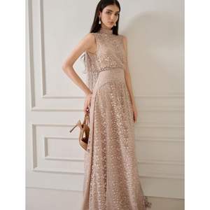 Robe élégante pour femmes ZUKA LACE EFFET Écharpe LONGUE ROBE Attachée Long Panneau arrière Vêtements de mode pour femmes de VN - Product Image 1