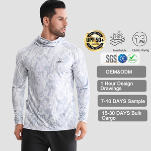 Camisas de Pesca de Manga Larga de Secado Rápido <span class=keywords><strong>para</strong></span> Hombre, Protección Solar UV UPF 50+, Chaleco con Protección Solar, <span class=keywords><strong>Ropa</strong></span> de Pesca Estampada en Tallas Grandes - Product Image 2