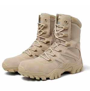 Bottes d'extérieur DFA6 personnalisées en cuir noir de haute qualité - Product Image 5