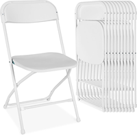 Chaise de jardin pliable en plastique, durable, imperméable, écologique, capacité de charge de 800 lb, confortable, empilable et portable, vente en gros