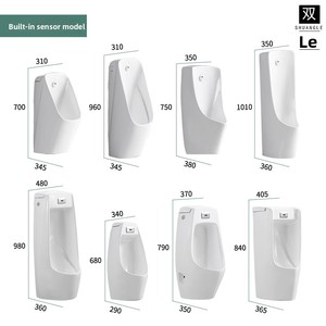 Orinatoio Verticale in Ceramica per Uomo, Moderno e Minimalista, con Sensore Automatico, Montaggio a Parete - Product Image 2