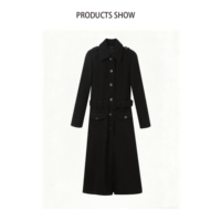 Manteau court doux et chaud en laine 100% écologique, double face, personnalisé, style militaire avec ceinture, idéal pour le bureau et les loisirs en hiver 2026