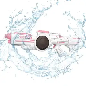 Hot electric water gun 2 color assorted rechargeable futuristic space gun waterproof electric automatic water squirt guns
