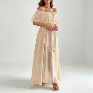 beige dress with shoes Always Reliable 100% Cotton Beige Mini Dress main image 1