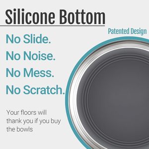 Anti-Slip Double-Walled Stainless Steel <b>Bowl</b> Cats Pet Basic Food Water Feeding Stocked Single Rubber Base Rounded Vacuum - Product Image 4