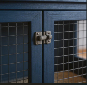 <span class=keywords><strong>Cage</strong></span> à <span class=keywords><strong>lapin</strong></span> compacte d'intérieur en bois de sapin bleu marine personnalisée pour <span class=keywords><strong>lapin</strong></span> pygmée, gain de place, pour salon, pour petits animaux - Product Image 3