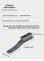 Brosse métallique industrielle en acier avec manche en silicone, haute densité, pour nettoyage et décapage de rouille, personnalisable avec logo OEM, vente en gros, directement de l'usine