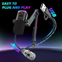 Micrófono RGB para juegos FIFINE AM8 PROT XLR/USB, micrófono gamer para PC, PS5, streaming, YouTube, micrófono gamer para juegos.