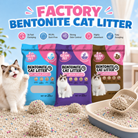 Sable sanitaire écologique naturel pour chats, faible teneur en poussière, agglomération rapide et contrôle durable des odeurs pour les acheteurs en gros
