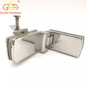 Charnière de serrage de porte en verre sans cadre en acier inoxydable avec accessoires de porte pliante à pêne basculant - Product Image 2