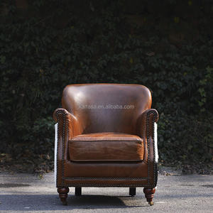 अनुकूलन योग्य कारीगर तैयार किए गए विंटेज चमड़े के चेस्टरफील्ड लकड़ी फ्रेम यूरोपीय डिजाइन ब्रिटिश शैली की हाथ कुर्सी क्लासिक - Product Image 3