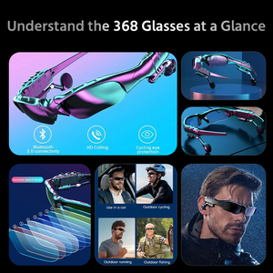 Fashion Leisure Sports Audio Sunglasses Men's Classic Square Outdoor Sunscreen Cycling Sports <b>Glasses</b> Sunglasses - Product Image 3
