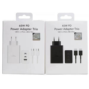 Pd <span class=keywords><strong>65W</strong></span> 3-พอร์ต USB C Super Fast Charger ของแท้ EP-T6530 Type-C PD อะแดปเตอร์แปลงไฟ <span class=keywords><strong>Trio</strong></span> สำหรับ <span class=keywords><strong>Samsung</strong></span> Galaxy S22 S23 ultra - Product Image 1