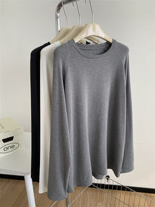 Blusa <span class=keywords><strong>de</strong></span> <span class=keywords><strong>Moda</strong></span> Casual <span class=keywords><strong>de</strong></span> Manga Larga con Cuello Redondo <span class=keywords><strong>de</strong></span> Punto en 4 Colores Sólidos para Mujer - Product Image 6