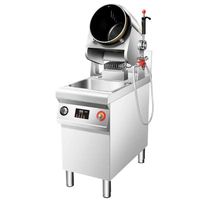 Ticari restoran Robot otomatik pişirme Wok makinesi elektrikli gaz Pot için Stir Fry kızarmış pirinç ve erişte mutfak ekipmanları