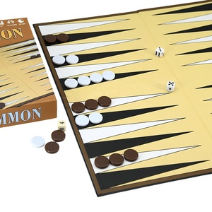 Jeu de backgammon rapide à plier avec plateau en papier et pions en plastique légers – Idéal pour les voyages en famille et le plaisir - Product Image 3