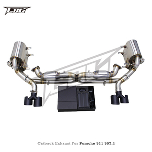Système d'échappement Catback en acier inoxydable Valvetronic pour Porsche 911 (997.1) 3.6L 2004-2012, Downpipe 200 cellules, épaisseur 1,5 mm - Product Image 2