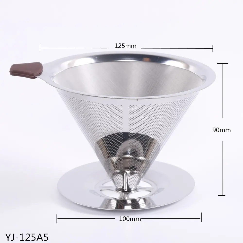 Set teko kaca dripper kopi brew dingin dengan pembuat kopi di atas v60 Tuang baja tahan karat