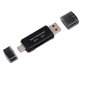 ประเภท C SD TF Card Reader 2 ใน 1 USB 2.0 เครื่องอ่านบัตรสําหรับแล็ปท็อปพีซีอุปกรณ์เสริมความเร็วสูงสมาร์ทหน่วยความจํา Cardreader อะแดปเตอร์การ์ด SD