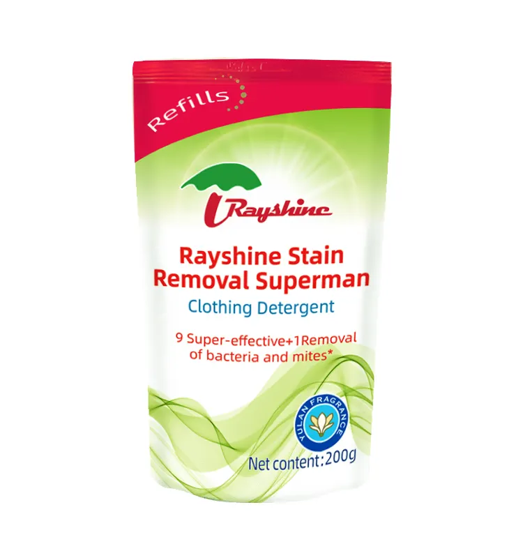 Rayshine Op Maat Vloeibaar Wasmiddel Voor Wasgeur 9 + 1 Functies Vlekverwijdering Reiniging Milieuvriendelijke Reisset 0.2Kg