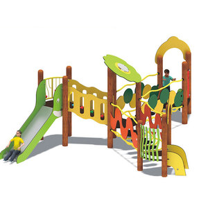 Moétrie utilisé garderie équipement de terrain de jeu coloré en bois en plein air structure de jeu pour jardin d'enfants - Product Image 2