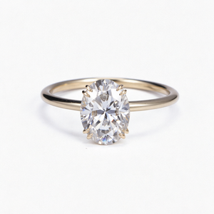 Oval Cut Moissanite Engagement Ring Solid Gold Women <b>Wedding</b> <b>Band</b> 6x8mm Jewelry - Product Image 1