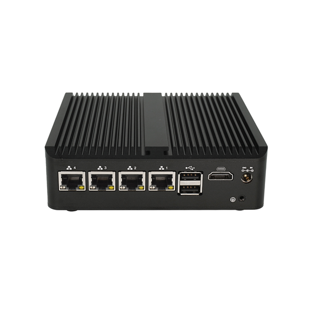 2026 Low cost firewall router micro fanless barebone networking system 4 Ethernet port J1900 J6412 N100 appliance