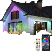 Lampes à points RGB intelligentes pour extérieur, étanches, pour décoration de jardin, fonctionnent avec une application, 200FT/150FT/100FT/50FT
