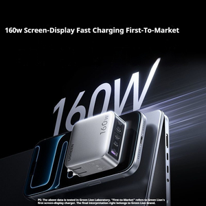 ที่ชาร์จโทรศัพท์ PD3.1ได้อย่างรวดเร็ว160วัตต์ USB-C 5พอร์ตอะแดปเตอร์สำหรับไอโฟนแล็ปท็อป - Product Image 6