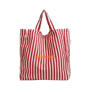 Best Price <b>Large</b> Size Recycled <b>Canvas</b> Cotton Stripe Shopping Tote <b>Bags</b> with Custom Logo Shoulder Strap Daily Use TC Brand - Product Image 2
