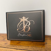 Impression de luxe logo brillant estampage de feuille d'or rose boîte d'emballage de petits produits personnalisée boîte d'emballage en papier