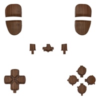 Ensemble de boutons complets de remplacement de grain de bois pour contrôleur PS5 Edge, kit de mod personnalisé
